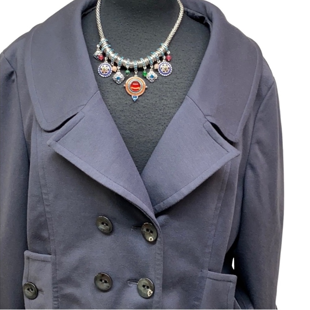 Sandro Double Breasted Blue Jacket - Picture 2 of 5